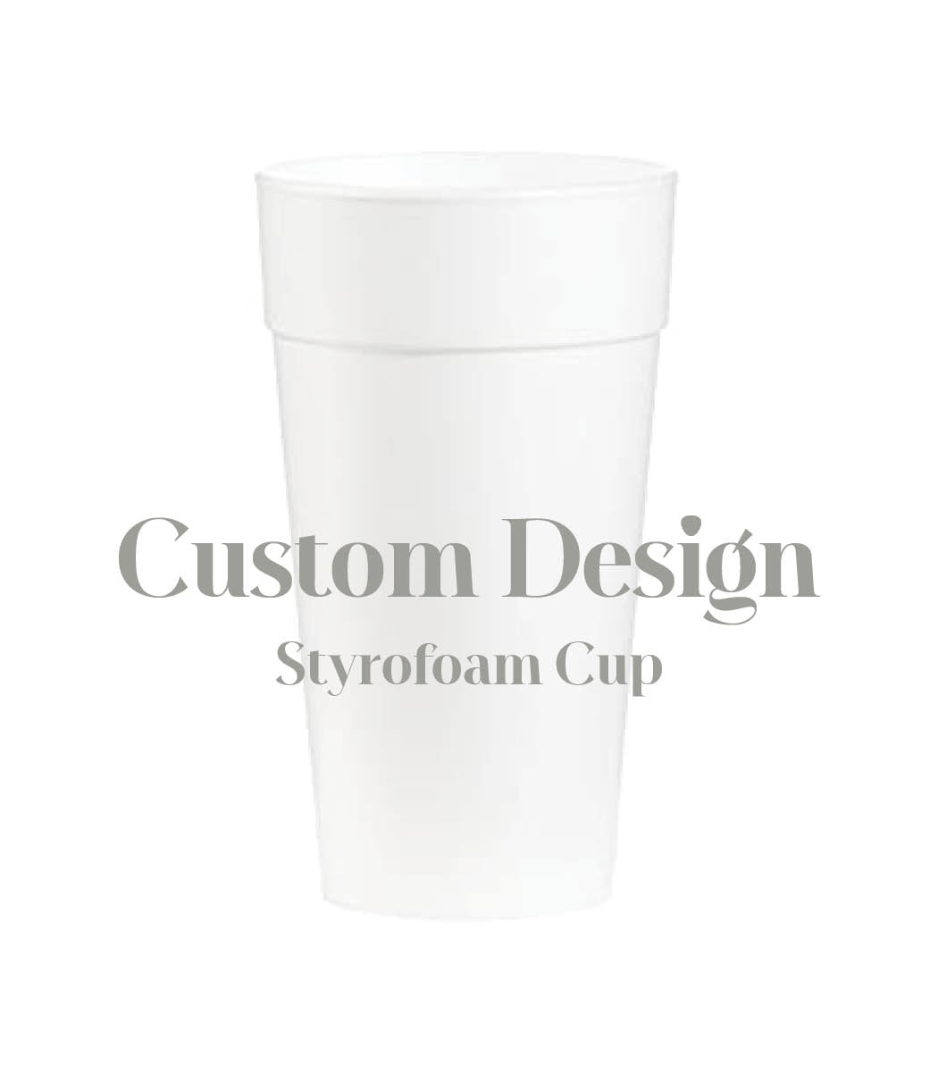 32 oz. Custom Foam Cups, Full-Color Imprint